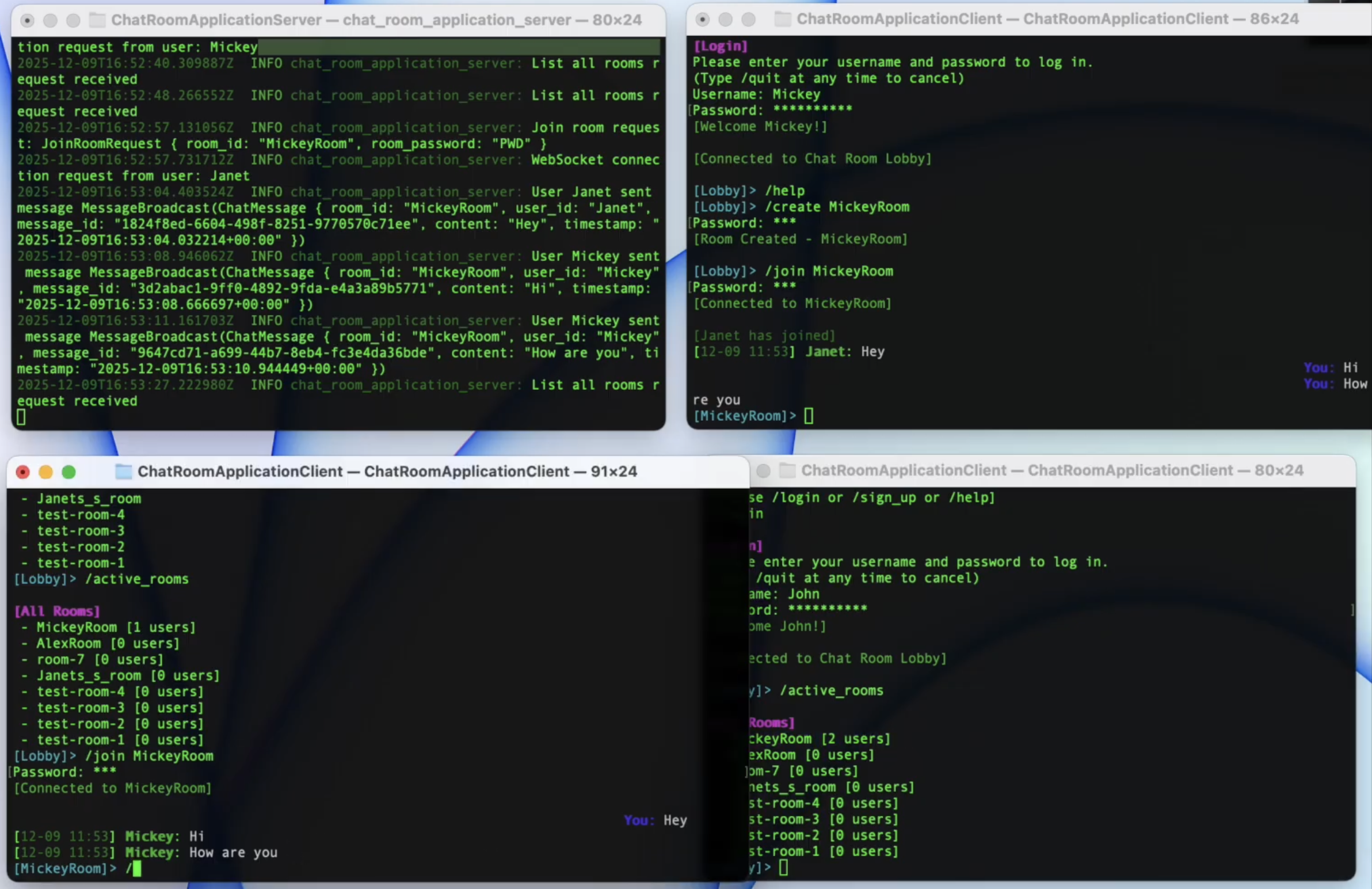 Multi-Room and User Chat Room preview